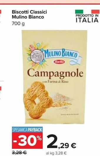 Carrefour Market Biscotti classici mulino bianco offerta