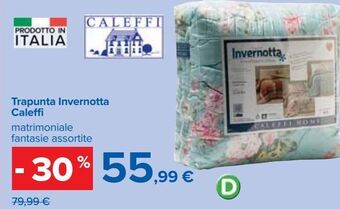 Carrefour Iper Trapunta invernotta caleffi offerta