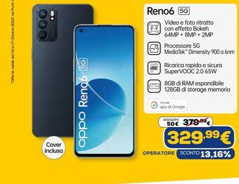 Euronics Reno6 5g offerta