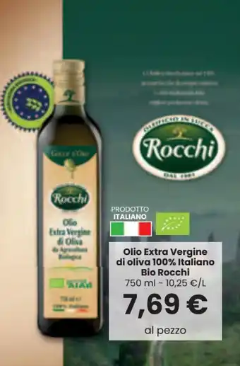 Interspar Rocchi Olio Extra Vergine di oliva 100% Italiano Bio 750 ml offerta