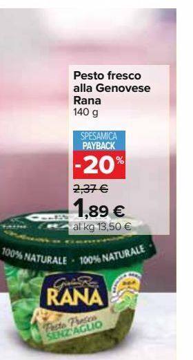 Carrefour Iper Pesto fresco alla genovese rana offerta