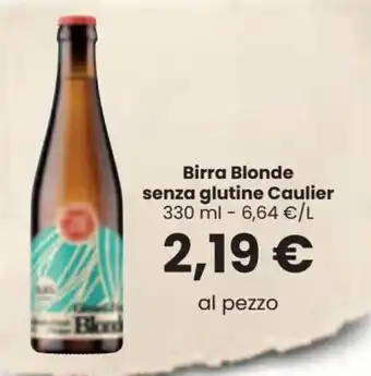 Interspar Birra Blonde senza glutine Caulier 330 ml offerta