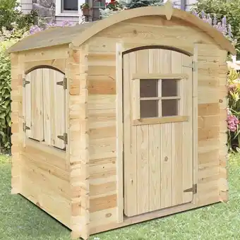 Emily - casetta da giardino in legno di pino per bambini da esterno. 118x94x145h cm