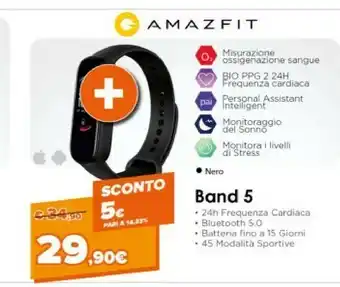 Expert Amazfit Amazfit Band 5 AMOLED Braccialetto Per Rilevamento Di Attività 2,79 Cm (1.1") Nero offerta