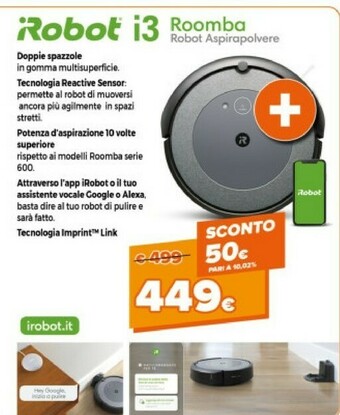 Expert Irobot I3 Roomba 600 Robot Aspirapolvere offerta