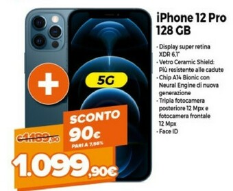 Expert Apple IPhone 12 Pro 15,5 Cm (6.1") Doppia SIM IOS 14 5G 128 GB Oro offerta