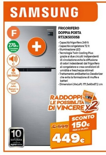 Expert Samsung RT32K5030S8 Doppia Porta offerta