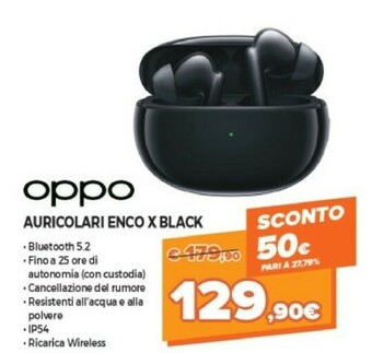 Expert Oppo Enco X, Auricolari, 4 Modalità Di Cancellazione Del Rumore, IP54, Bluetooth 5.2, Ricarica Wireless, [Versione Italiana], offerta