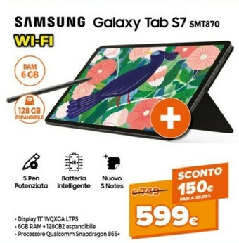 Expert Samsung Galaxy Tab S7 Smt870 offerta