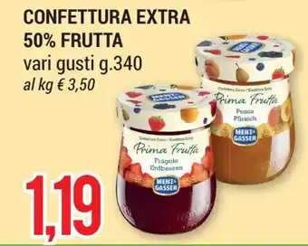 Hardis Menz & Gasser Confettura Extra 50% frutta 340 g offerta