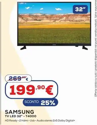 Euronics Tv 32" 32t4000 offerta