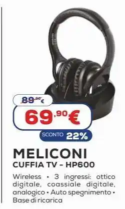 Euronics Cuffia tv hp600 offerta
