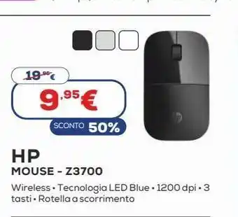 Euronics Mouse z3700 silver offerta