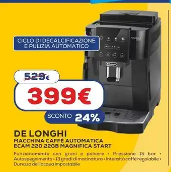 Euronics De longhi macchina caffè automatica offerta