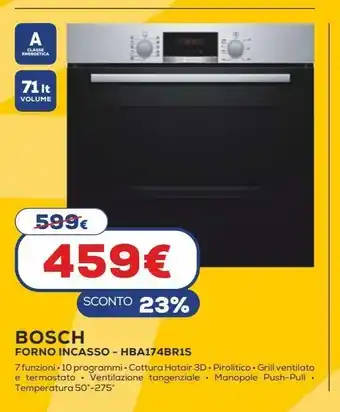 Euronics Forno incasso hba174br1s offerta