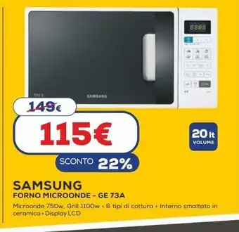 Euronics Forno microonde ge-73a offerta