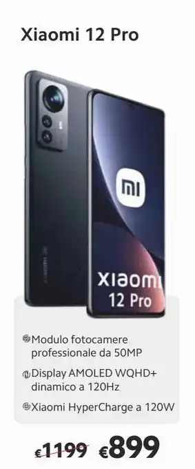 Euronics Smartphone xiaomi 12 pro 12+256 blue offerta