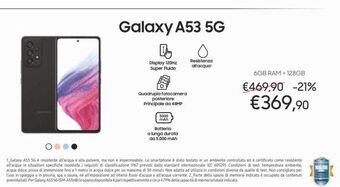 Euronics Galaxy a53 5g offerta