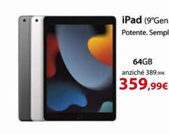 Euronics Ipad 64gb (9º gen) offerta