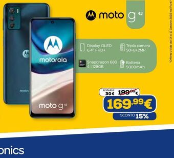 Euronics Moto g42 offerta