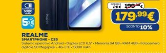 Euronics Smartphone realme c33 offerta