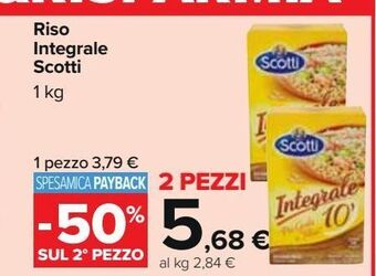 Carrefour Iper Riso integrale scotti offerta