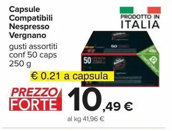 Carrefour Iper Capsule compatibili nespresso vergnano offerta
