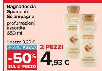 Carrefour Iper Bagnodoccia spuma di sciampagna offerta