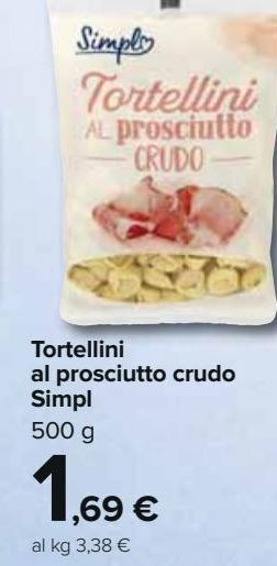 Carrefour Iper Tortellini al prosciutto crudo simpl offerta