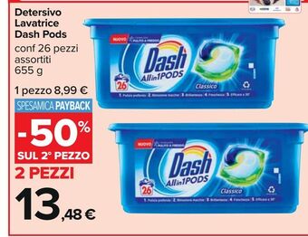 Detersivo lavatrice dash pods