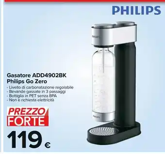Carrefour Iper Gasatore add4902bk philips go zero offerta