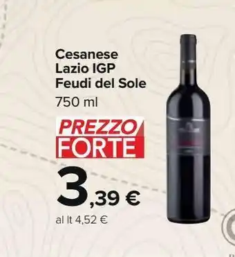 Carrefour Market Cesanese lazio igp feudi del sole offerta