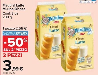 Carrefour Market Flauti al latte mulino bianco offerta