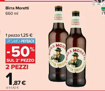 Carrefour Market Birra moretti offerta
