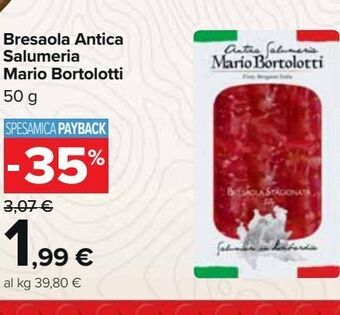 Carrefour Iper Bresaola antica salumeria mario bortolotti offerta