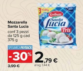 Carrefour Iper Mozzarella santa lucia offerta