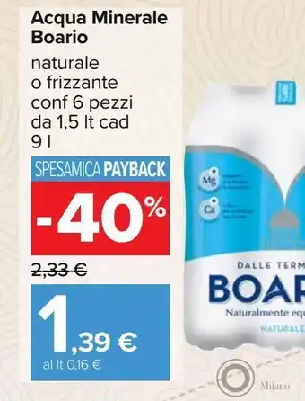 Carrefour Iper Acqua minerale boario offerta
