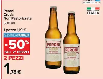 Carrefour Iper Peroni cruda non pastorizzata offerta
