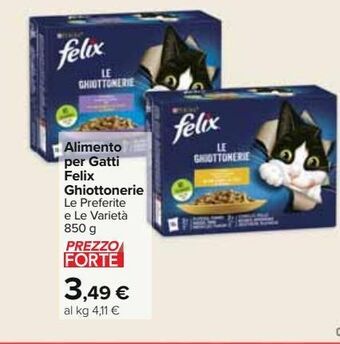 Carrefour Iper Alimento per gatti felix ghiottonerie offerta