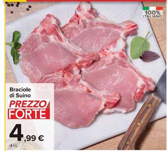Carrefour Market Braciole di suino offerta