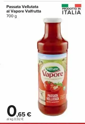 Carrefour Market Passata vellutata al vapore valfrutta offerta