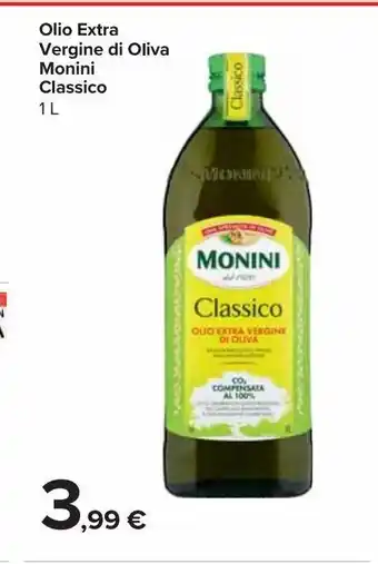 Carrefour Market Olio extra vergine di oliva monini classico offerta