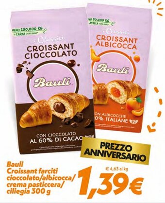 Iper Super Conveniente Bauli Croissant farciti cioccolato/albicocca/crema pasticcera/ciliegia 300 g offerta