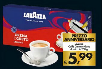 Iper Super Conveniente Lavazza Caffè Crema e Gusto classico 4x250 g offerta