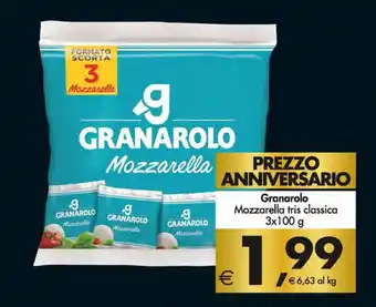 Iper Super Conveniente Granarolo Mozzarella tris classico 3x100 g offerta