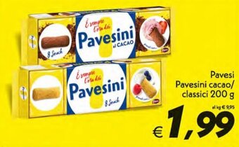 Iper Super Conveniente Pavesi Pavesini cacao/classici 200 g offerta