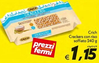 Iper Super Conveniente Crich Crackers con riso soffiato 240 g offerta