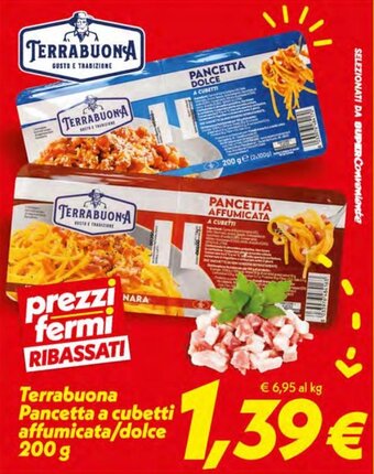 Iper Super Conveniente Terrabuona Pancetta a cubetti affumicata/dolce 200 g offerta