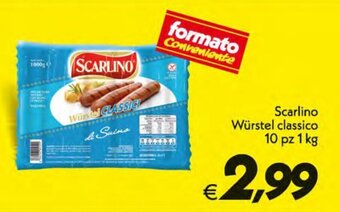 Iper Super Conveniente Scarlino Würstel classico 10 pz 1 kg offerta