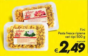 Iper Super Conveniente Fini Pasta fresca ripiena vari tipi 500 g offerta